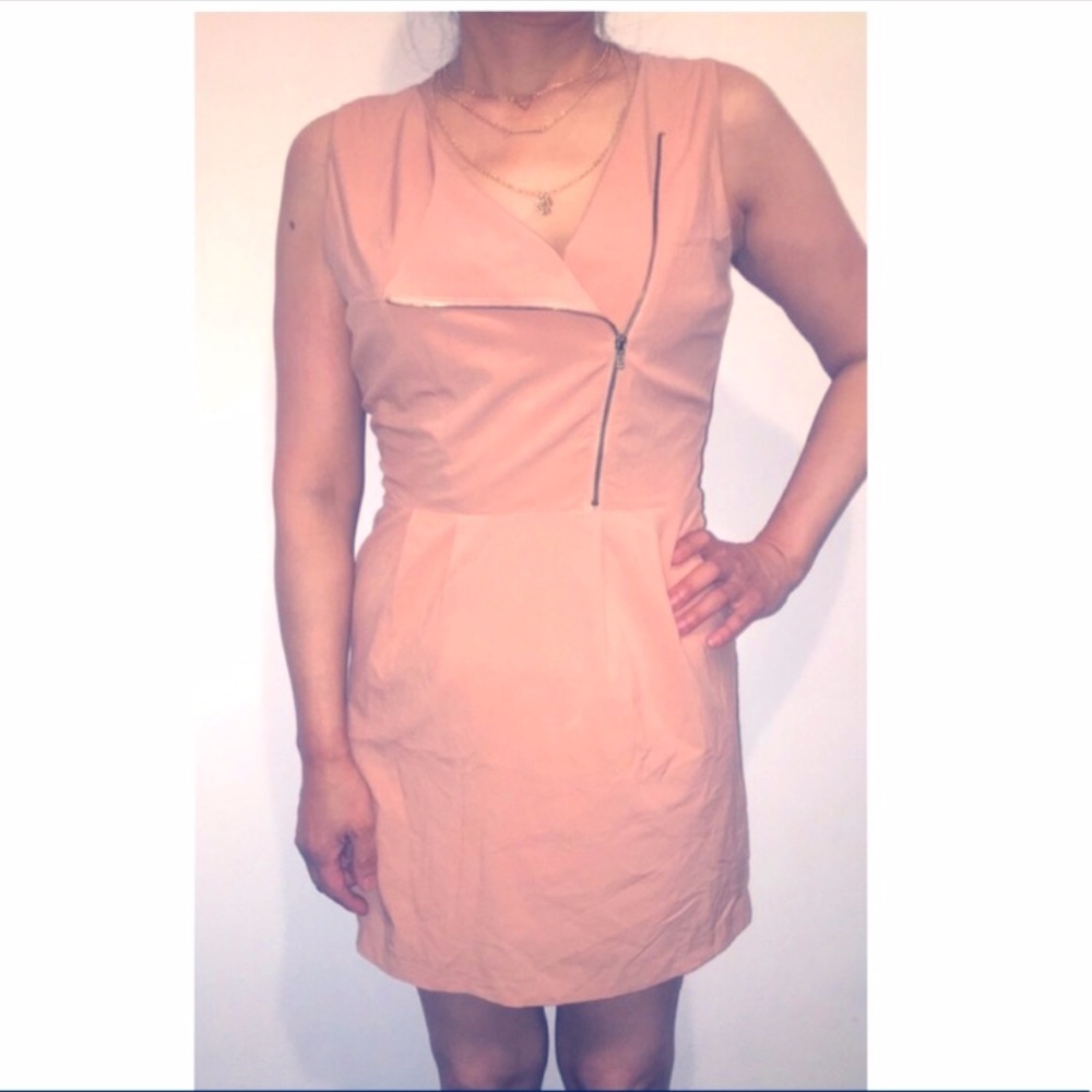 Open-Back Peach/Nude Dress
